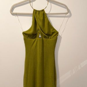 Green mini dress